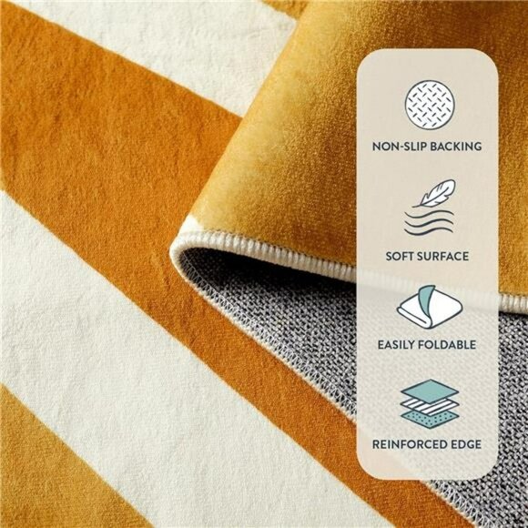 Boho Bathroom Rug Non Slip Washable Half Circle Mat Rainbow Door Mat Soft - Picture 5 of 8